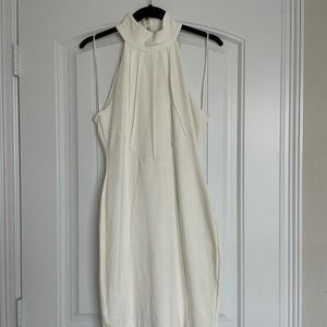 Guess Off-White Mock-Neck Dress